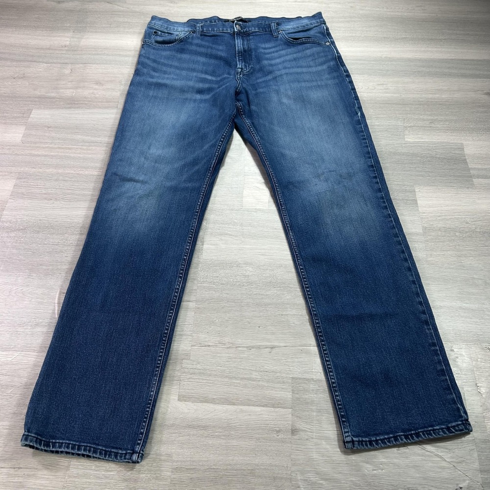 Calvin Klein CKJ 035 Straight Jeans Mens 38x34 Blue Regular Denim Med Wash